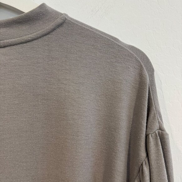Varley Brannon Oversized Flannel Sweatshirt in Gray Loungewear Cozy Top Size XS - Picture 9 of 11